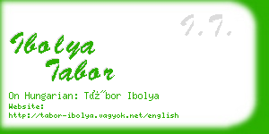 ibolya tabor business card